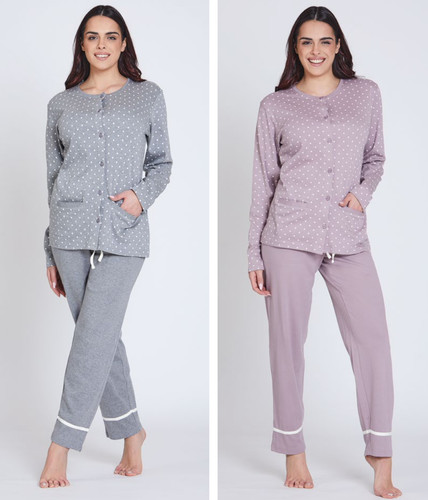 Pigiama donna aperto - davanti, e