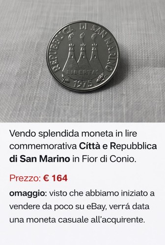 Monete lire commemorative - in,