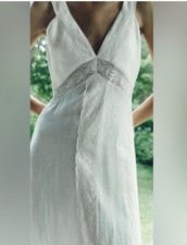 Maxi abito Zara in lino bianco