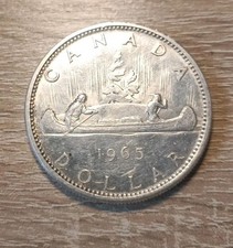 Dollaro d'argento canadese del 1965 In Ottime Condizioni 