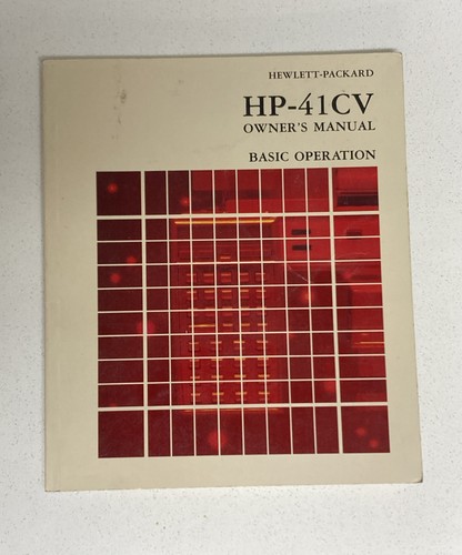 41cv calcolatrice manuale - hp-41cv,