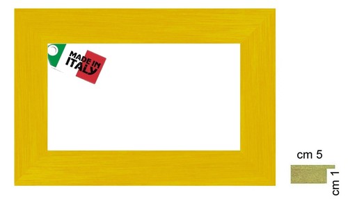 Cornice legno gialla opaca - cornice,