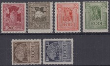 COLONIE EGEO 1932 PITTORICA 6 V. DENT.14 G.I MNH**