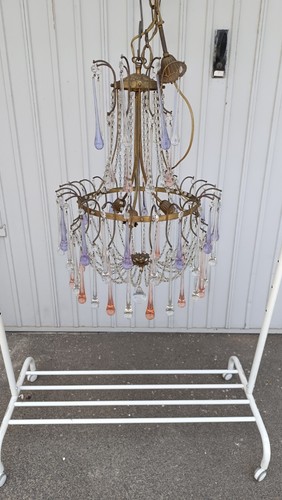 Grande lampadario con gocce - lampadario,