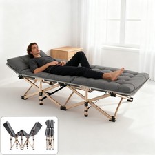 Letto da campo 190 x 68 cm con materasso letto da campeggio letto per ospiti lettino da giardino pieghevole letto