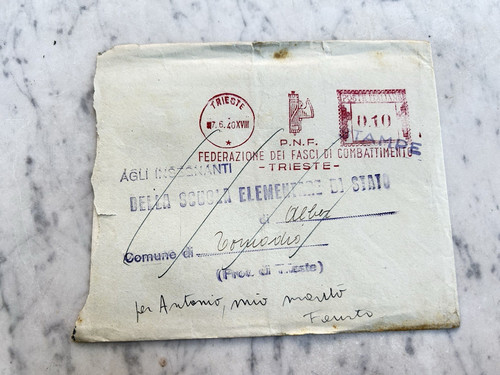 Busta viaggiata con lettera - busta,
