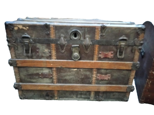 Antico forziere baule carozza - antico,