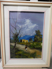 "Verso casa", dipinto olio su