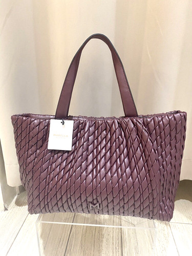 Borsa shopper bordeaux - o, verde