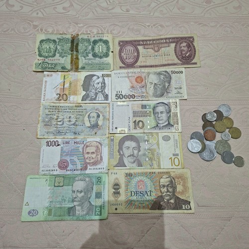 Lotto banconote 20 monete - 20,