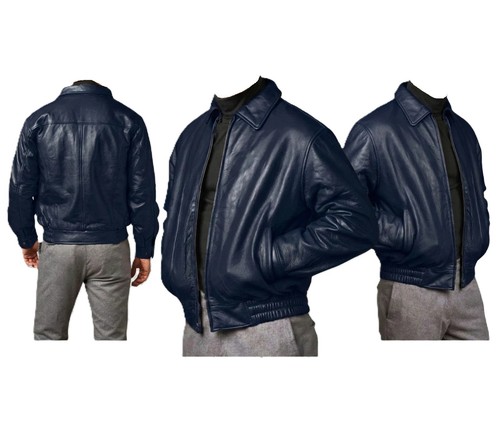 Giubbotto bomber uomo blu navy
