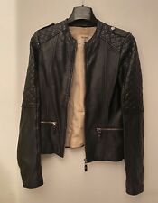 biker giubbino in vera pelle