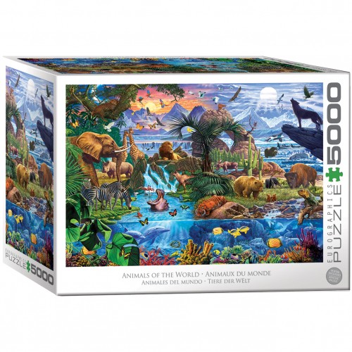Puzzle animali del mondo - mondo,