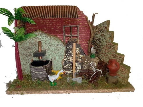 Scenario presepe fontana - presepe,