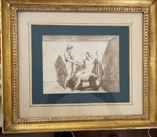 BARTOLOMEO PINELLI DISEGNO NEOCLASSICO gouache china cornice firma pubblicato