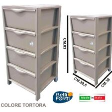 CASSETTIERA IN PLASTICA 4 Cassetti VARI COLORI  per Bagno Armadio Camera Ufficio