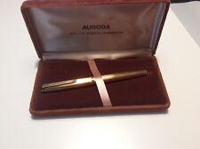 Penna Stilografica Vintage Aurora Oro con Argento massiccio