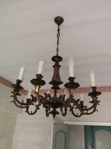 Lampadario ottone 10 luci - lampadario,