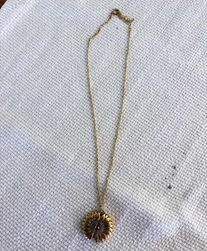 Collana con ciondolo - , girasole