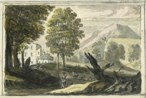 Figura paesaggio montano - in,