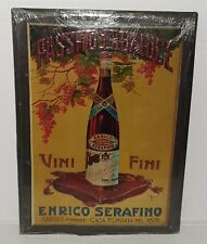 TARGA PUBBLICITARIA IN LATTA  VINI SERAFINO HACHETTE