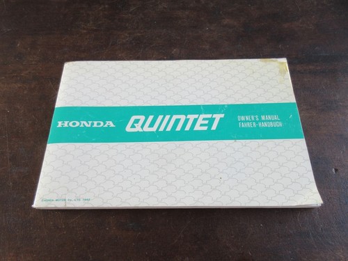 Honda quintet 1982 operation - quintet,