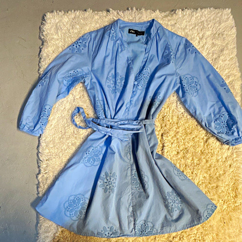 Zara abito blu floreale - zara,