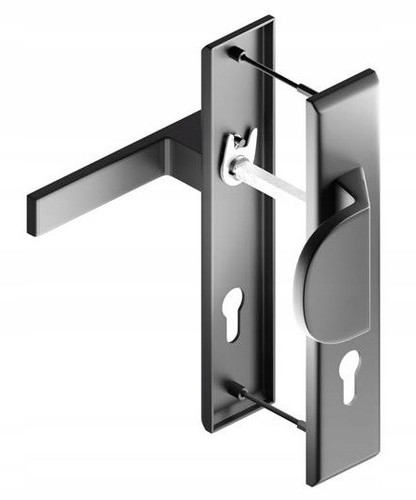 Set maniglia porta nera - , opaca