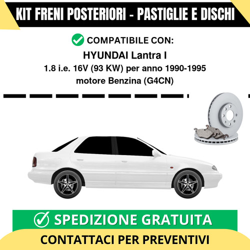 Kit freni posteriori hyundai - freni,