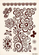 Una Volta Temporanei Tatuaggio Corpo Gioielli Henna da Bollywood Decor