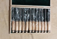 VINTAGE 12 PEZZI KIT SGORBIE STRUMENTI PER INTAGLIO LEGNO
