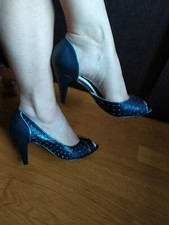 Sandali décolleté KILLAH MISS SIXTY 37 open toe pelle nera traforata 24*7 tacco9