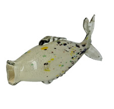 scultura/ vaso vintage vetro MURANO, PESCE 35 cm, anni 50, lavorazione artistica