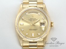 Rolex Day Date 36 mm 18238 1997 oro giallo 750 diamanti oro automatico