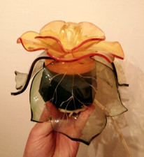 antica lampada tavolo abatjour  a forma di FIORE anni '70 URSS in  plastica