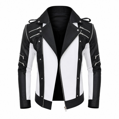 Giacca motociclista uomo nero - giacca,