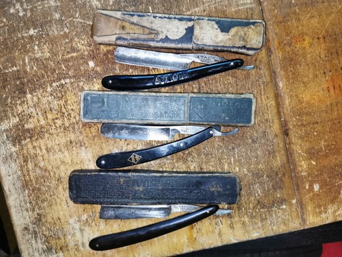 Antique straight razor set - antique,