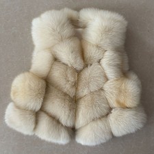 Gilet pelliccia bianco donna