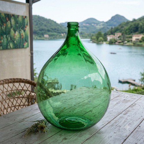Damigiana vetro verde da - in,