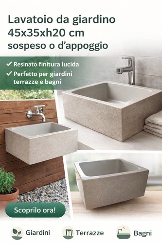 Lavatoio giardino 45x35xh20 - lavatoio,