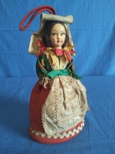 Antica Bambola Viso Hand Painted Souvenir Folkloristica Sarda Anni 50 1900
