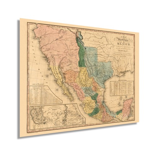 Poster mappa stati uniti del - poster,