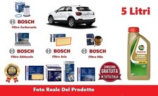 Kit Filtri Tagliando Bosch + Olio per Audi Q2 3.0 TDi 85 Kw fino al 10.2020
