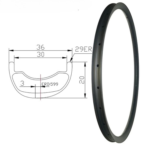 Cerchi bici mtb carbonio 29er - cerchi,