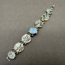 Elsa SCHIAPARELLI Steampunk  Vintage Watch RARE! Movement Gear Band RARE READ