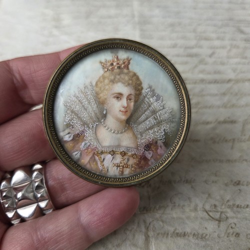 Ritratto miniatura dipinto - in,