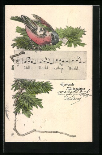 Cartolina artistica uccellino