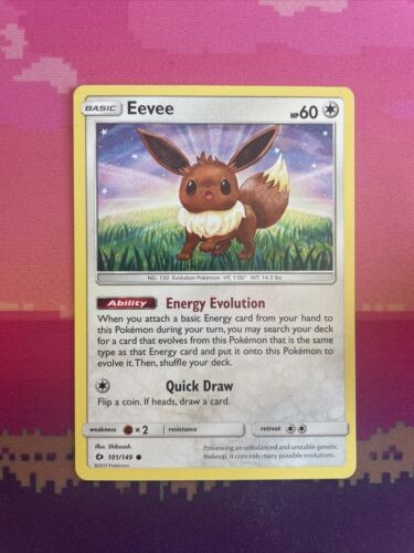 Pokemon card eevee - card, sun