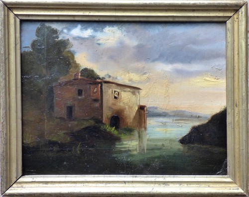 Dipinto olio cartoncino - su,
