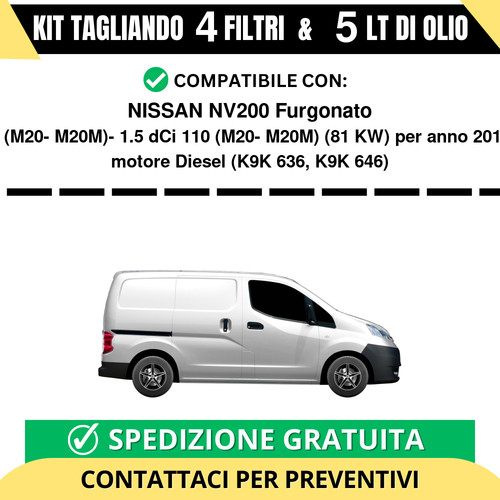 Tagliando per nissan - nissan, nv200
